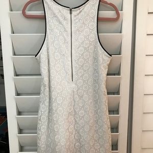 White patterned dress w/ black accents